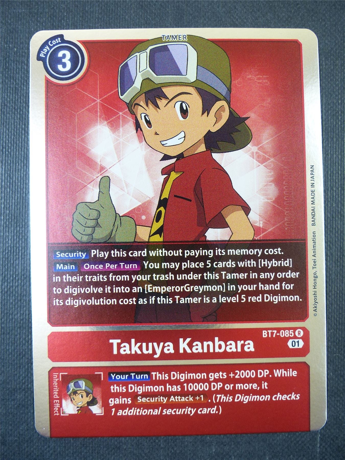 Takuya Kanbara BT7-085 R - Digimon Card #1Z8