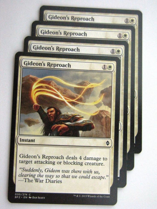 MTG Cards: BATTLE FOR ZENDIKAR: GIDEON'S REPROACH x4 # 37B18