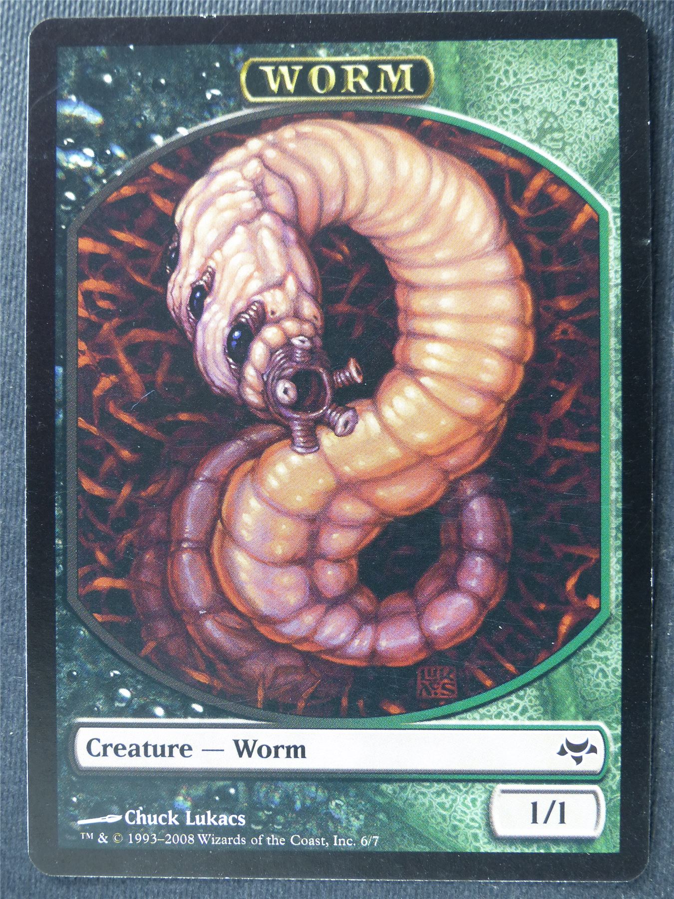 Worm Black Green Token - Mtg Card #4OW