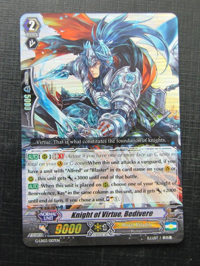 KNIGHT OF VIRTUE BEDIVERE G-LD03 FOIL - Vanguard Card # 4A14