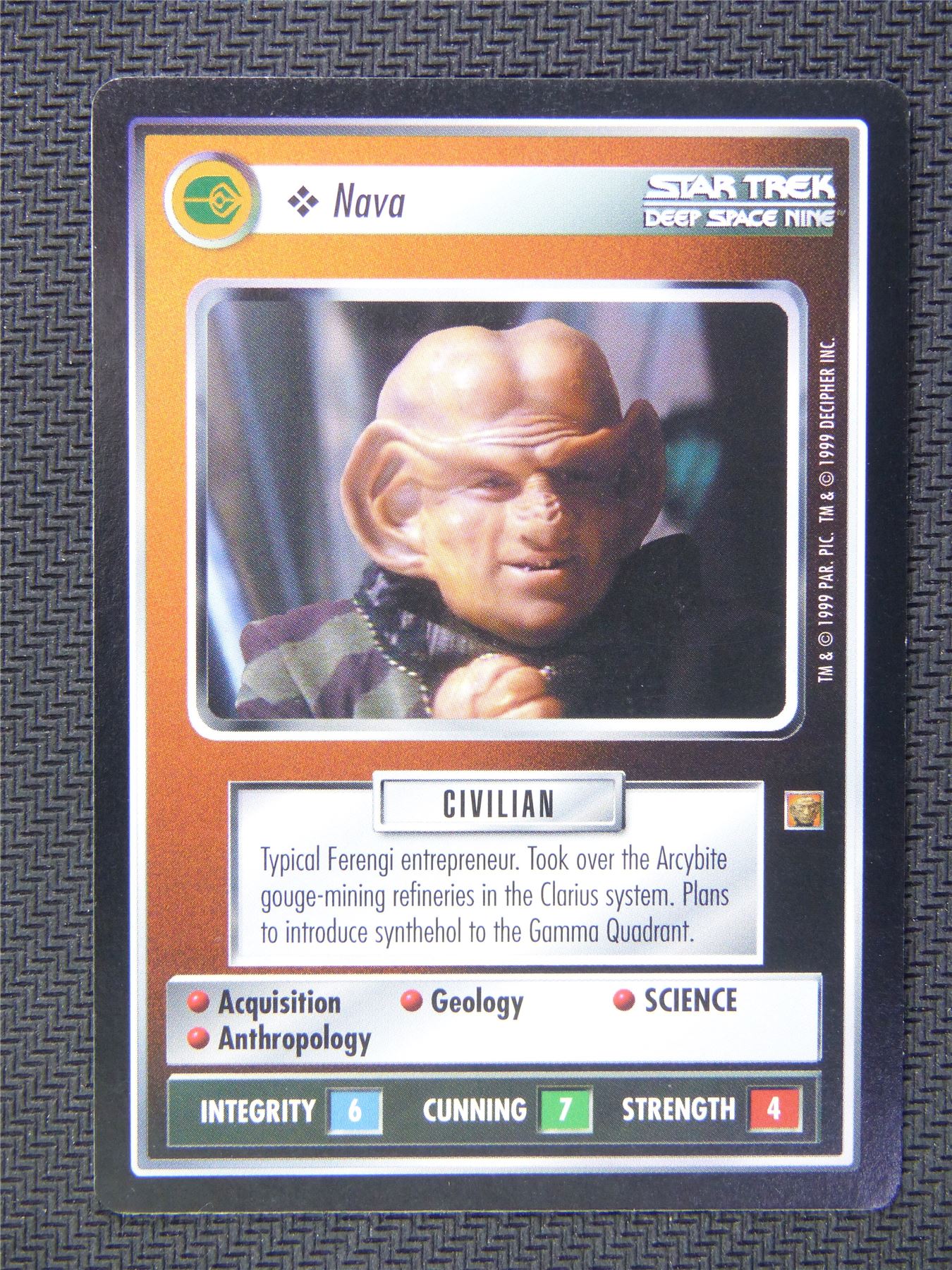 Nava Black Border - Star Trek CCG Deep Space Nine #50M