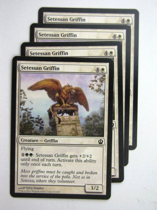 MTG Magic Cards: SETESSAN GRIFFIN x4 Theros playset # 23J44