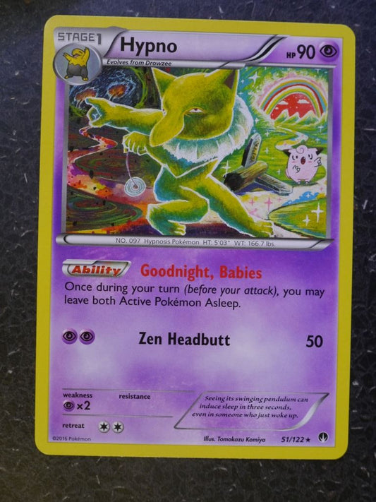 Pokemon Cards: HYPNO 51/122 RARE # 7A79