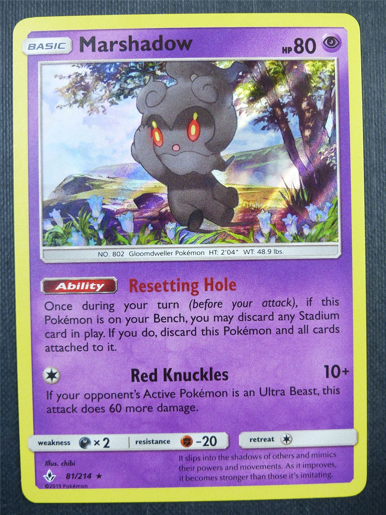 Marshadow 81/214 Holo - Pokemon Card #4QF
