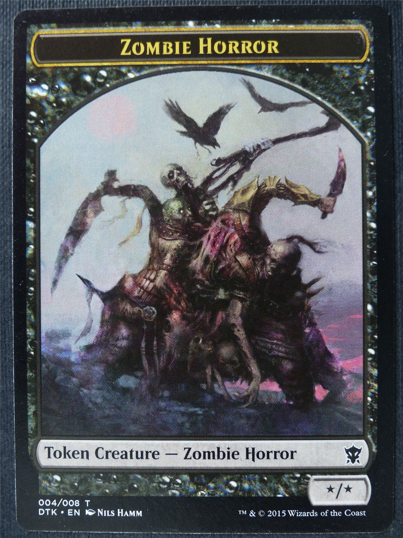 Zombie Horror Token - Mtg Card #3UI