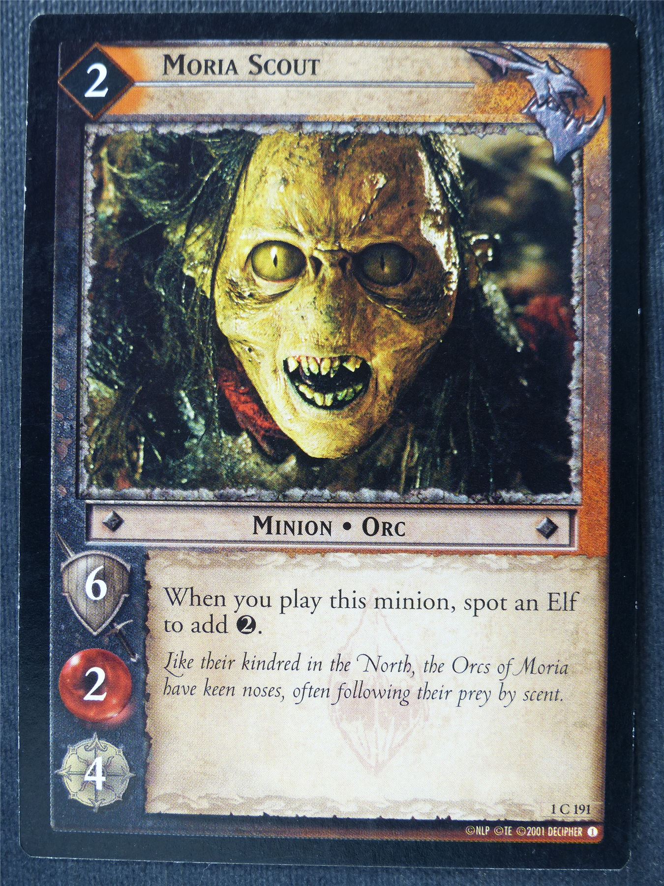 Moria Scout 1 C 191 - LotR Card #498