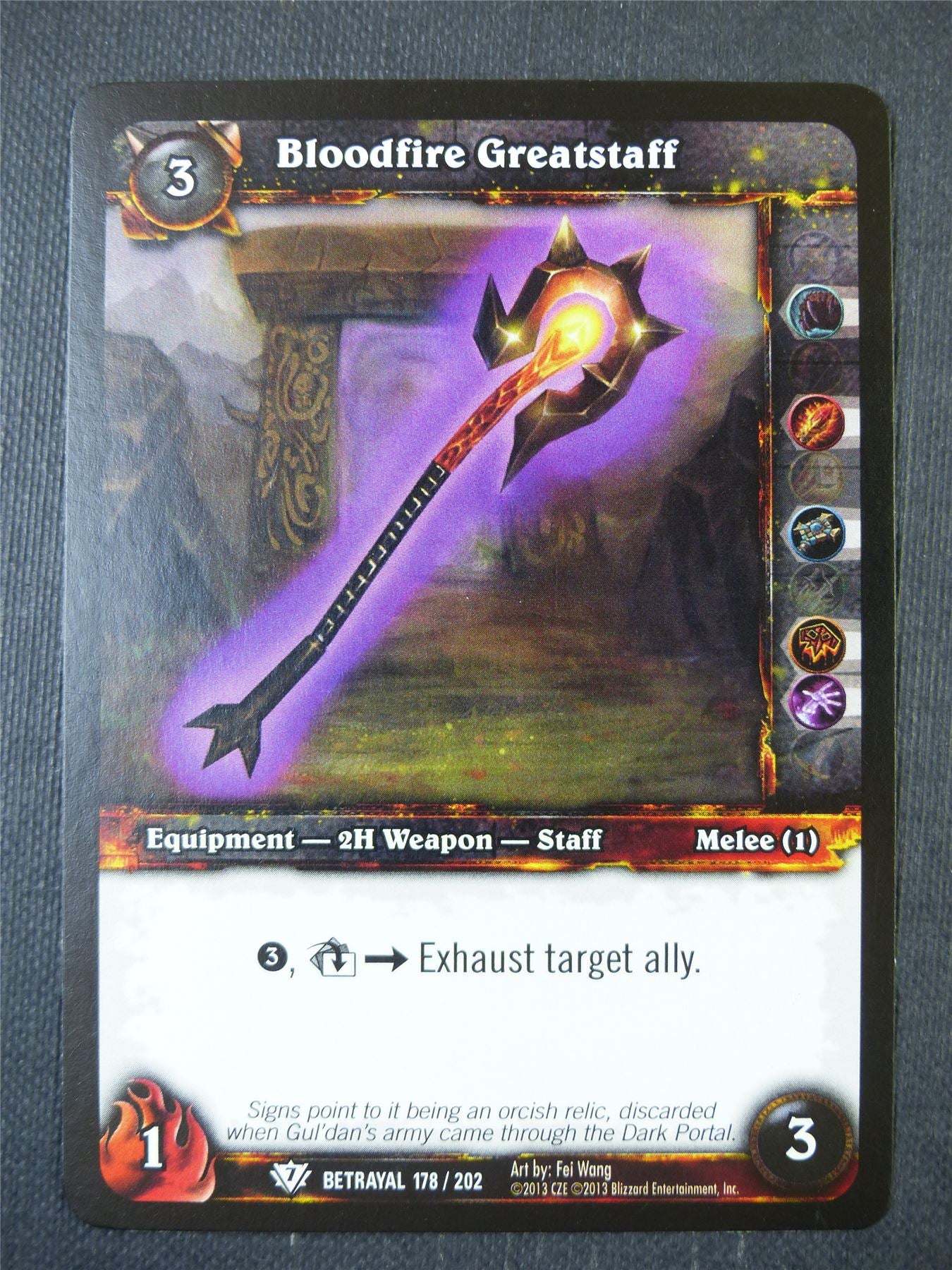 Bloodfire Greatstaff 178/202 - WoW Card #15G