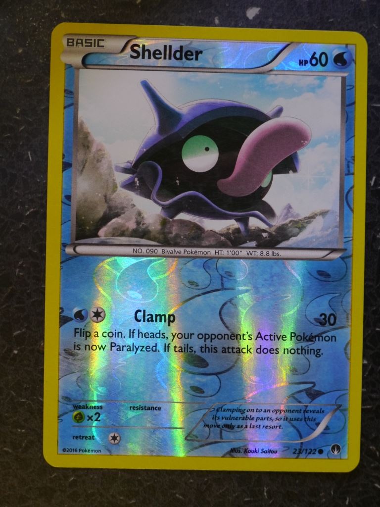 Pokemon Cards: SHELLDER 23/122 REVERSE HOLLOW # 5H48