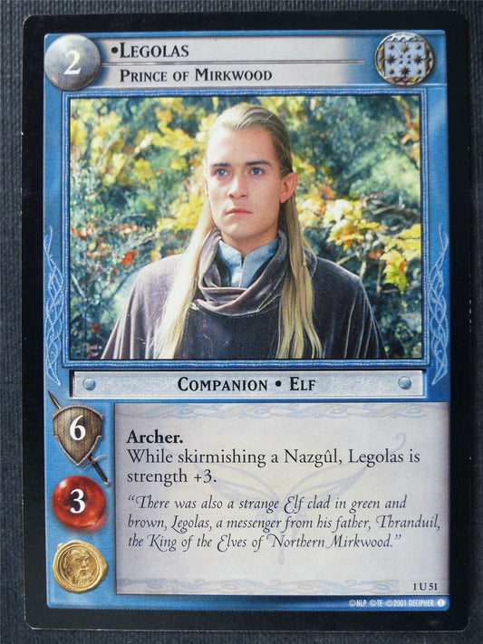 Legolas 1 U 51 - LotR Card #4AM