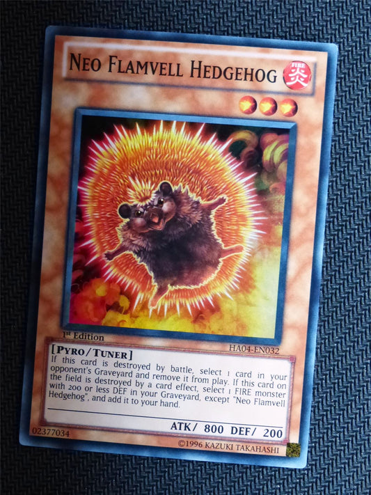 Neo Flameval Hedgehog - HA04 - Super Rare - Yugioh Card # 1H47