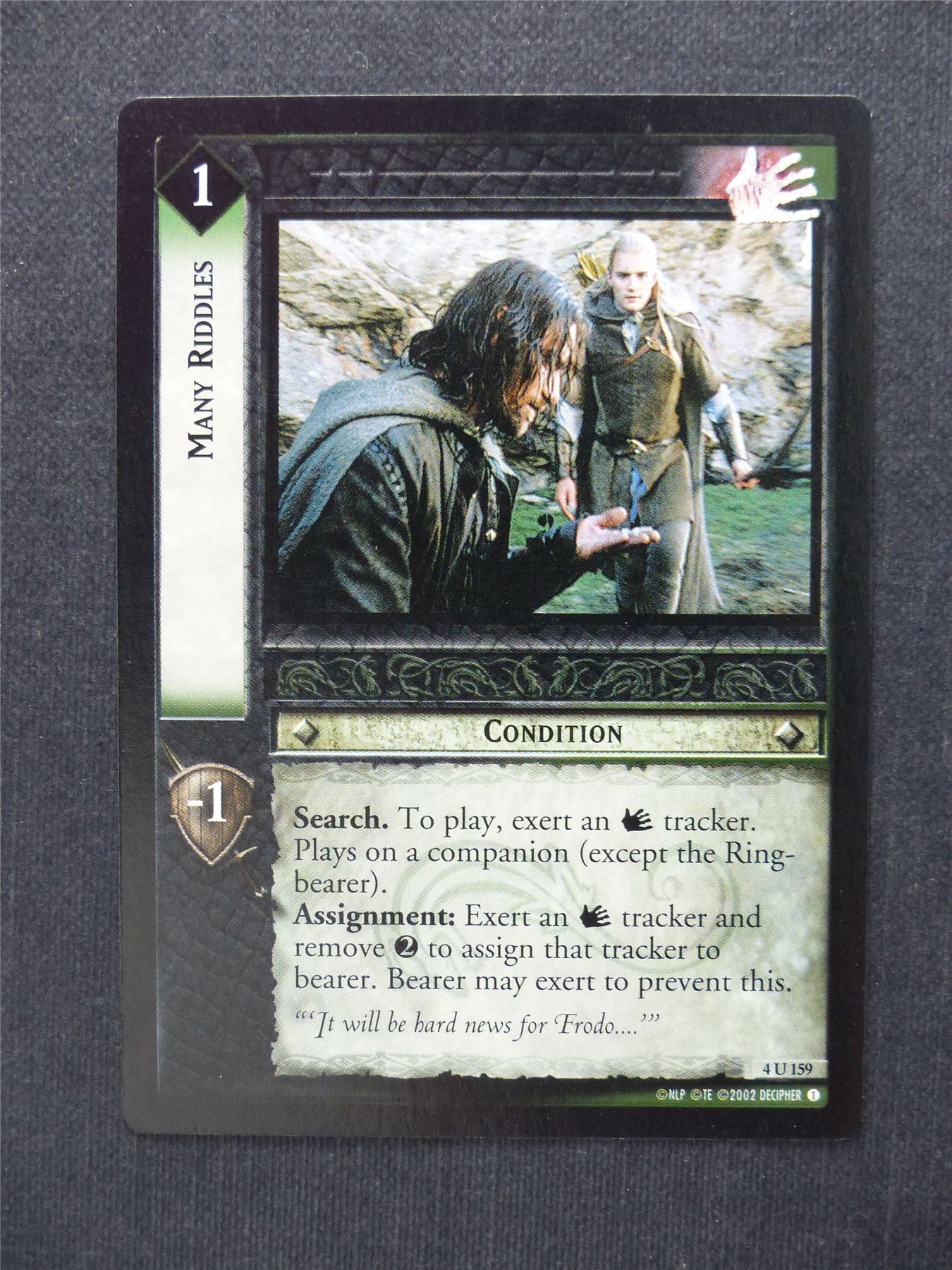 Many Riddles 4 U 159 - LotR Cards #7G