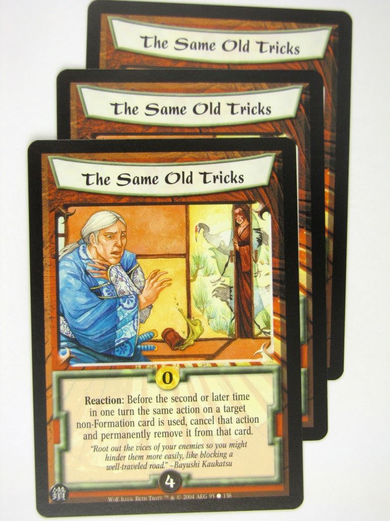 Vintage L5R Cards: THE SAME OLD TRICKS x3 # 16J93