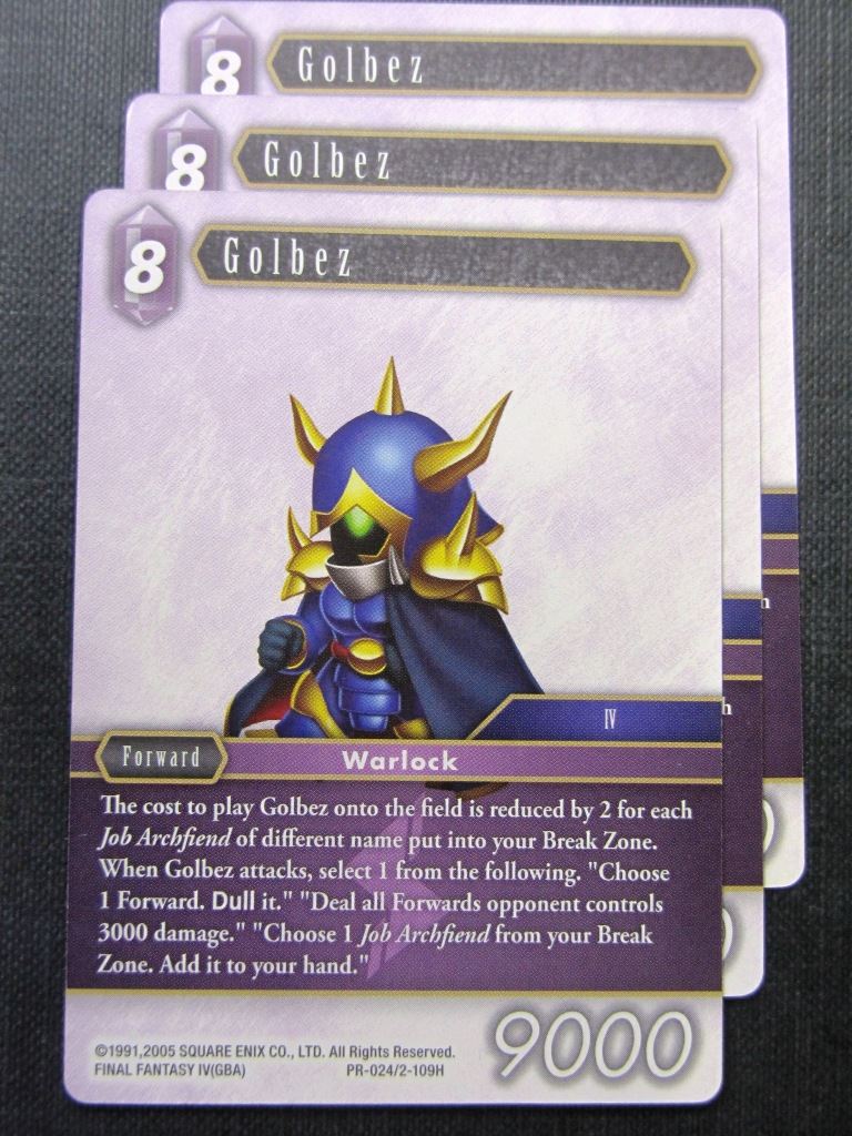 Golbez PR-024/2-109H x3 - Final Fantasy Cards # 2J36