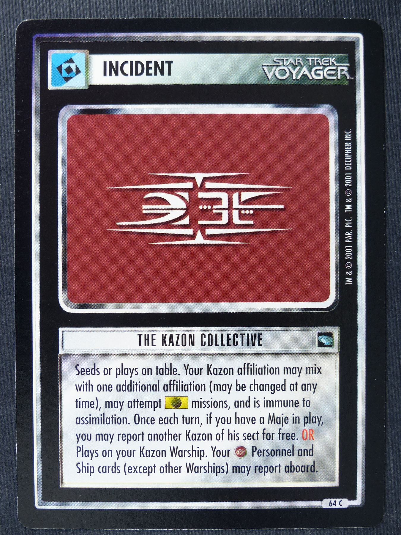 The Kazon Collective - Voyager - Star Trek Cards #10S