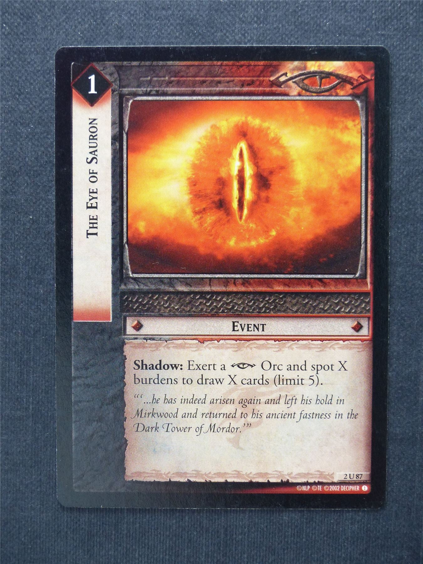 The Eye of Sauron 2 U 87 - LotR Cards #8L