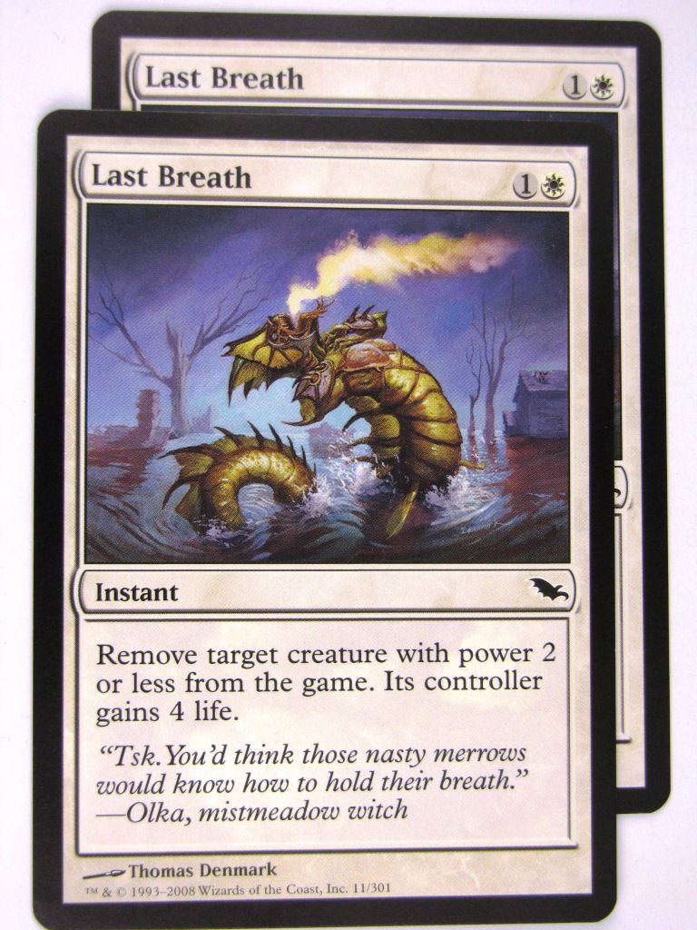 MTG Magic: the Gathering Cards: LAST BREATH x2: SHM