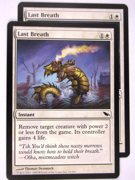 MTG Magic: the Gathering Cards: LAST BREATH x2: SHM