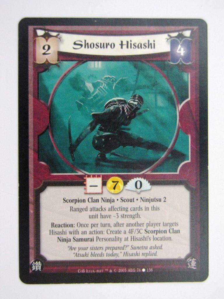 Vintage L5R Cards: SHOSURO HISASHI # 27H16