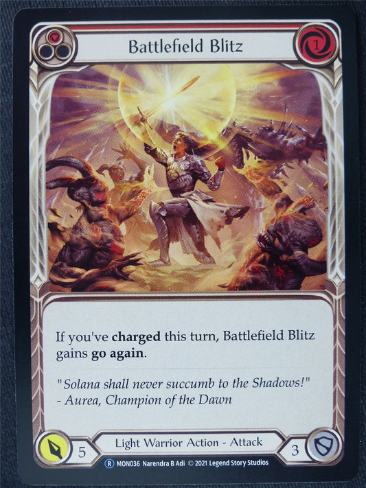 Battlefield Blitz Red - Monarch Unlimited - Flesh and Blood Cards #HN