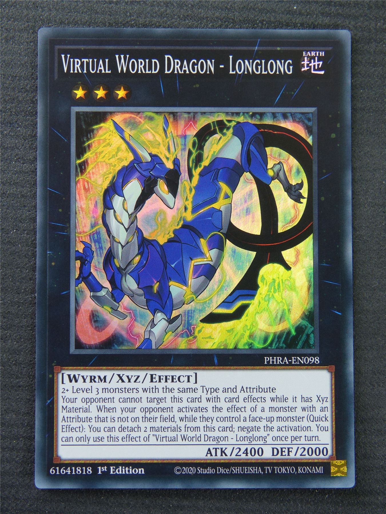 Virtual World Dragon - Longlong PHRA Super Rare - 1st Edition - Yugioh Card #1PF