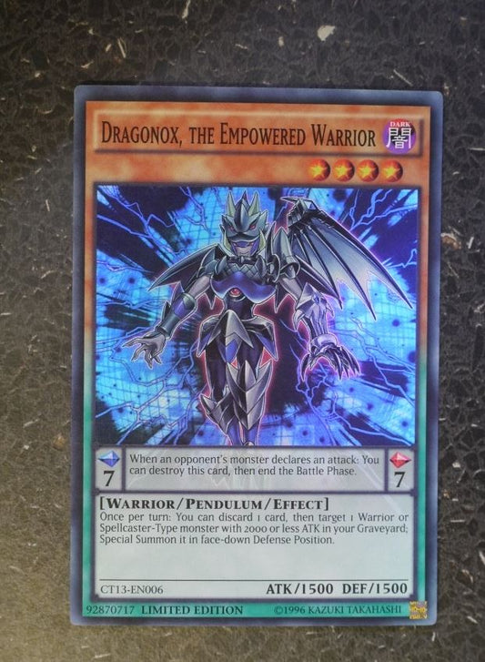 YuGiOh Cards: DRAGONOX, THE EMPOWERED WARRIOR CT13 SUPER RARE # G74