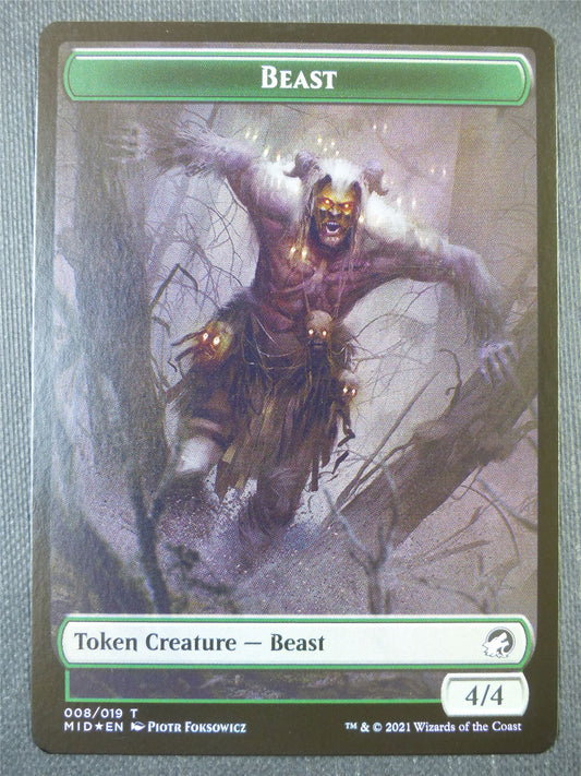 Beast Token Foil - Mtg Card #T9