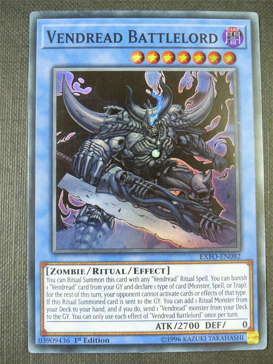 Vendread Battlelord EXFO Super Rare - 1st ed Yugioh Card #7NY