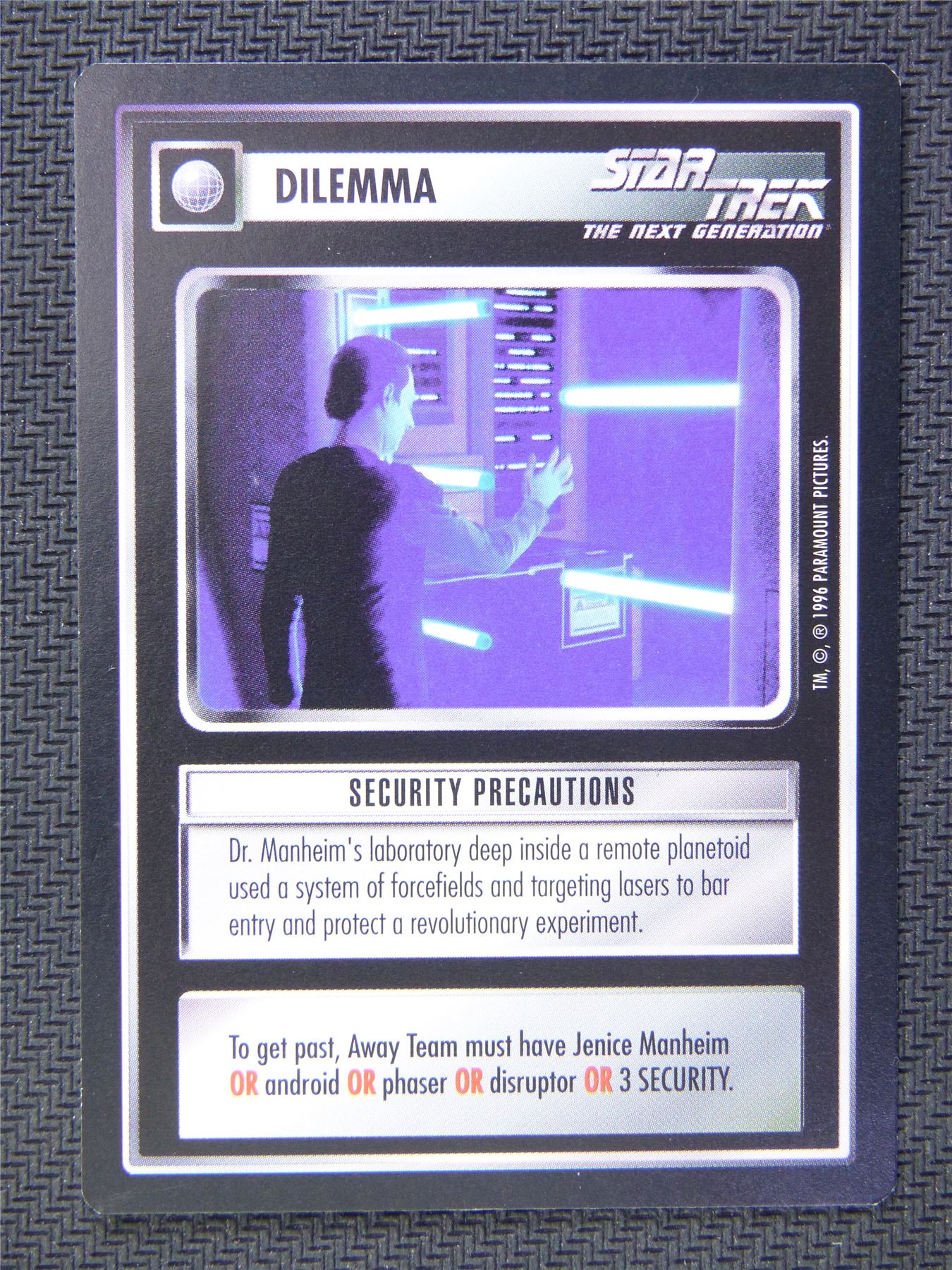 Dilemma Security Precautions - Star Trek CCG Next Gen #58B