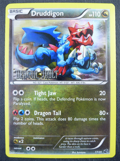 Druddigon 17/20 Dragon Vault stamped Holo - Pokemon Card #4XW
